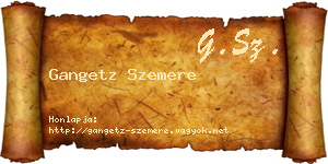 Gangetz Szemere névjegykártya